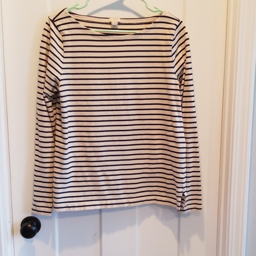 J.Crew Striped Boatneck Top